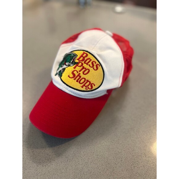 Bass Pro Shops Red Mesh Trucker Hat - Picture 1 of 7